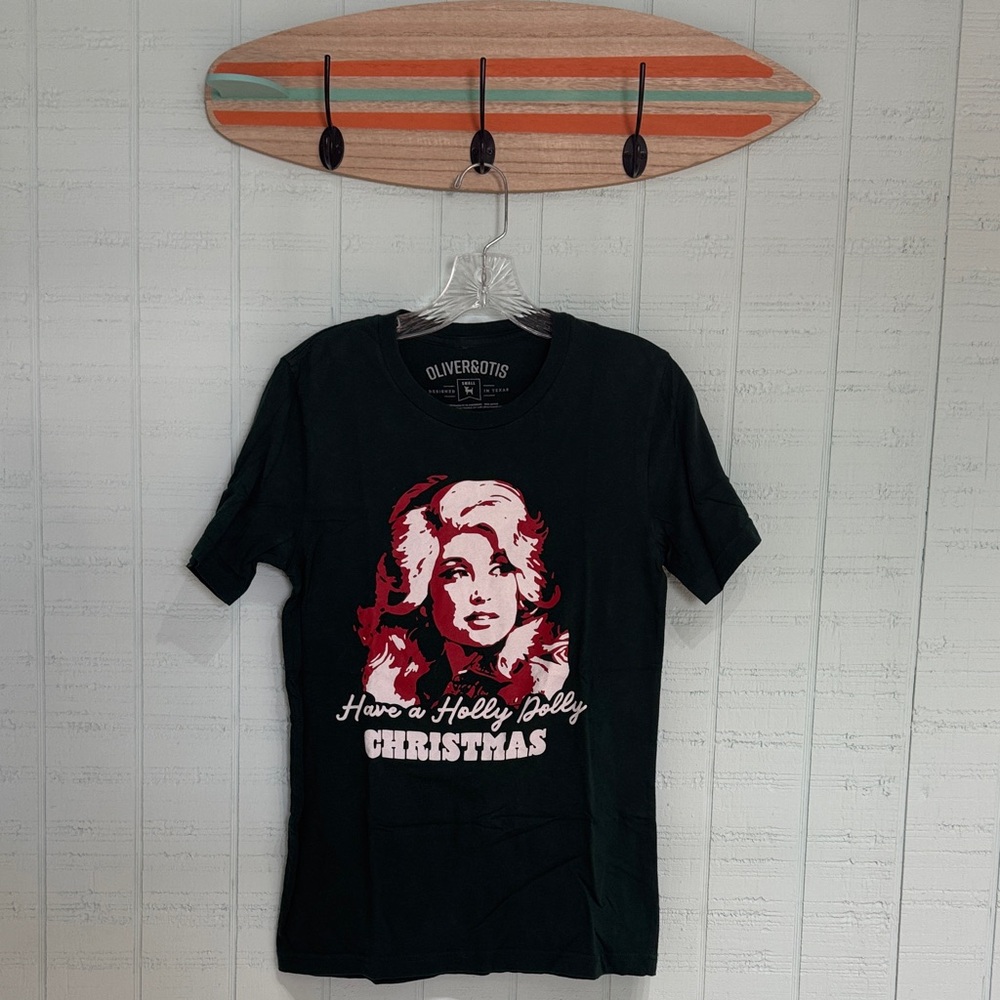 Dolly Parton Dark Green Christmas T-Shirt